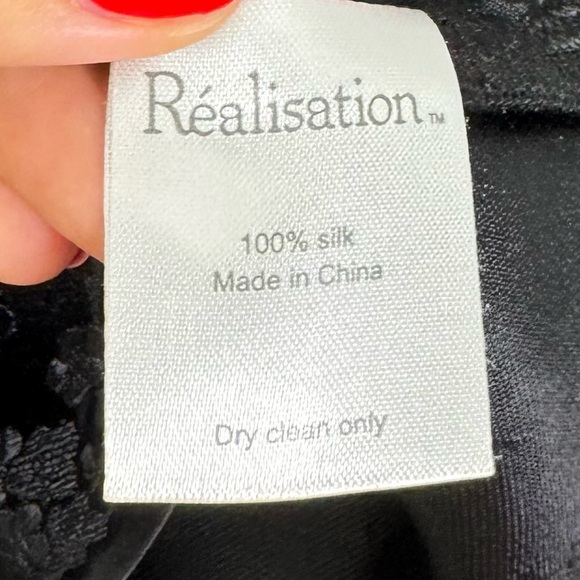 Realisation Par Emilie Black Silk Mini Dress - Picture 5 of 6